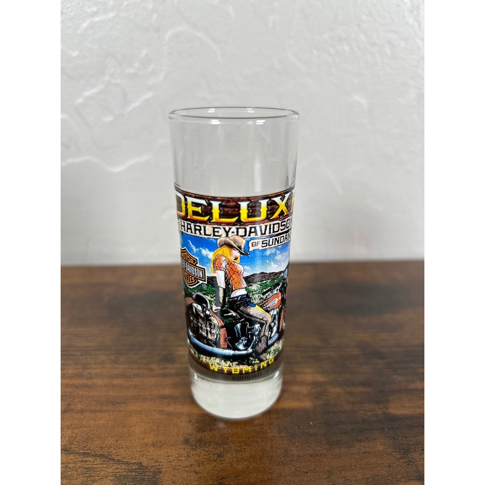 Harley-Davidson Sundance Wyoming Deluxe Shot Glass Shooter 2010 Cowgirl Biker
